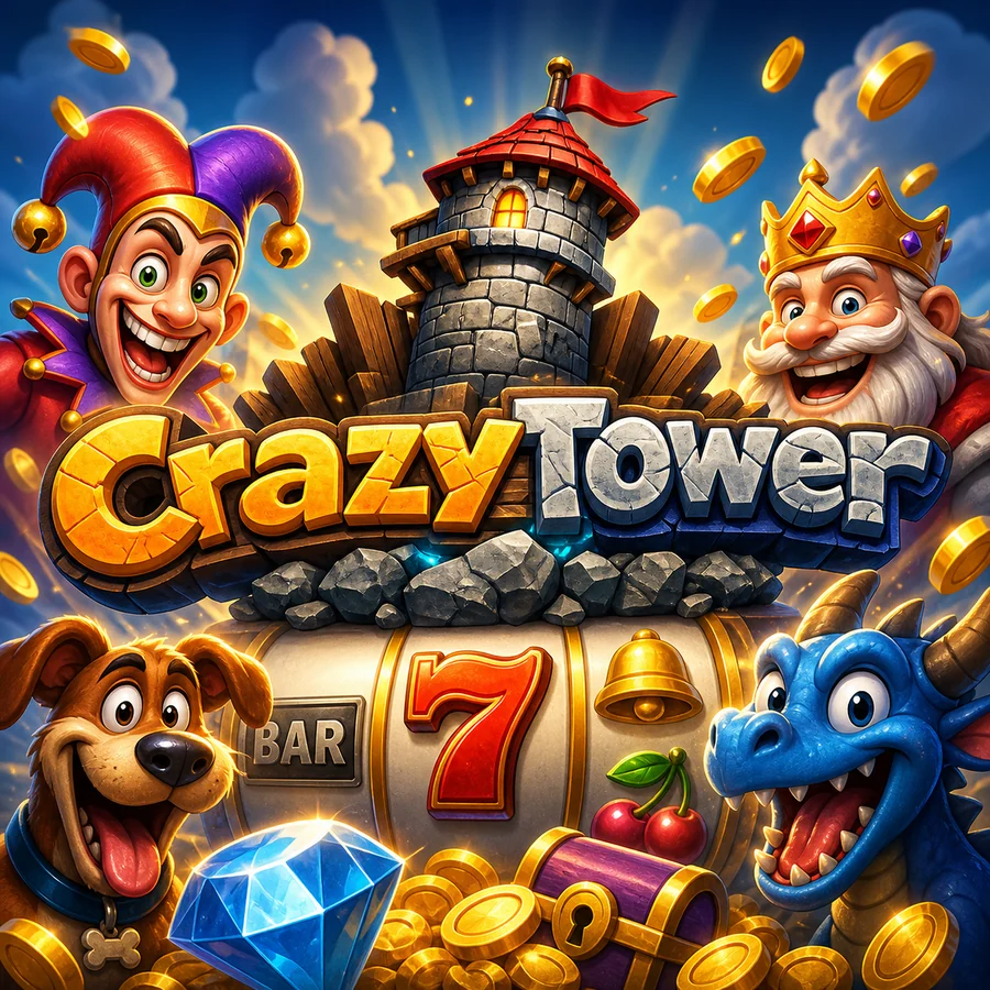 La torre di CrazyTower con il re, il giullare e il drago